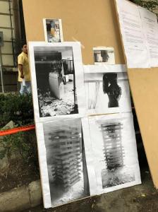 Column Damage Photos Posted Outside